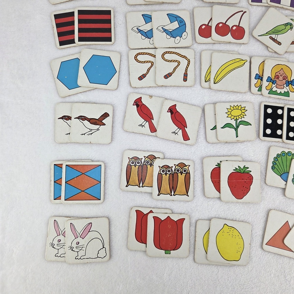 Vintage 1980 Milton Bradley The Original Memory Game 4664 35 Pairs 70 Cards - Picture 9 of 14